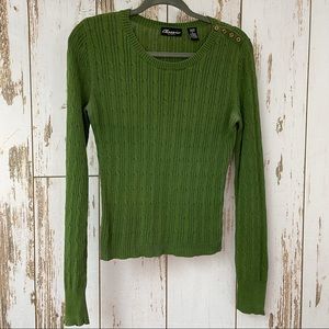 Classic Blues, cable knit Sweater, Size Medium. In excellent condition!